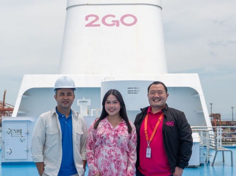 WorkAbroad.ph business unit head Angelo Jayno, Jobstreet by SEEK managing director Dannah Majarocon, and 2GO Travel business unit head Francis Chua./ Contributed photo