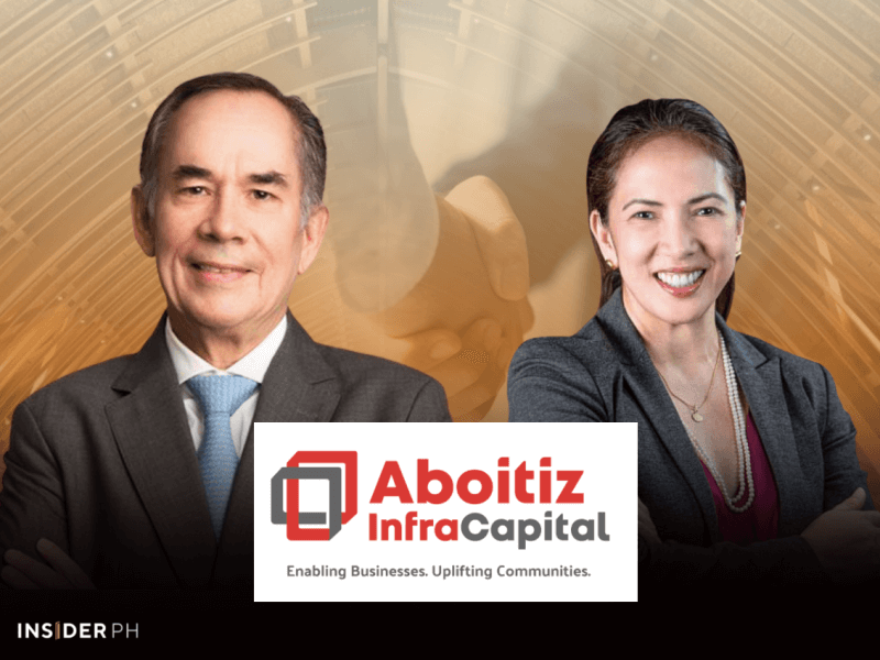 Aboitiz Group CEO Sabin Aboitiz with Aboitiz InfraCapital CEO Cosette Canilao&nbsp;