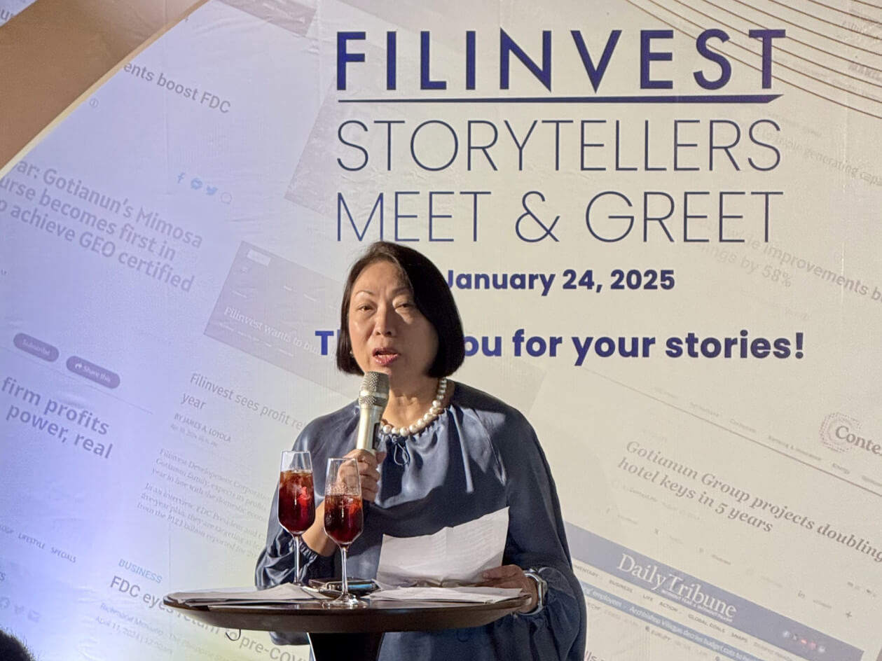 Filinvest Development Corp. vice chair Lourdes Josephine Gotianun-Yap said in Friday that the conglomerates values are rooted in the lessons handed down to them by her late father, the group's founder Andrew Gotianun./Photo by Dax Lucas