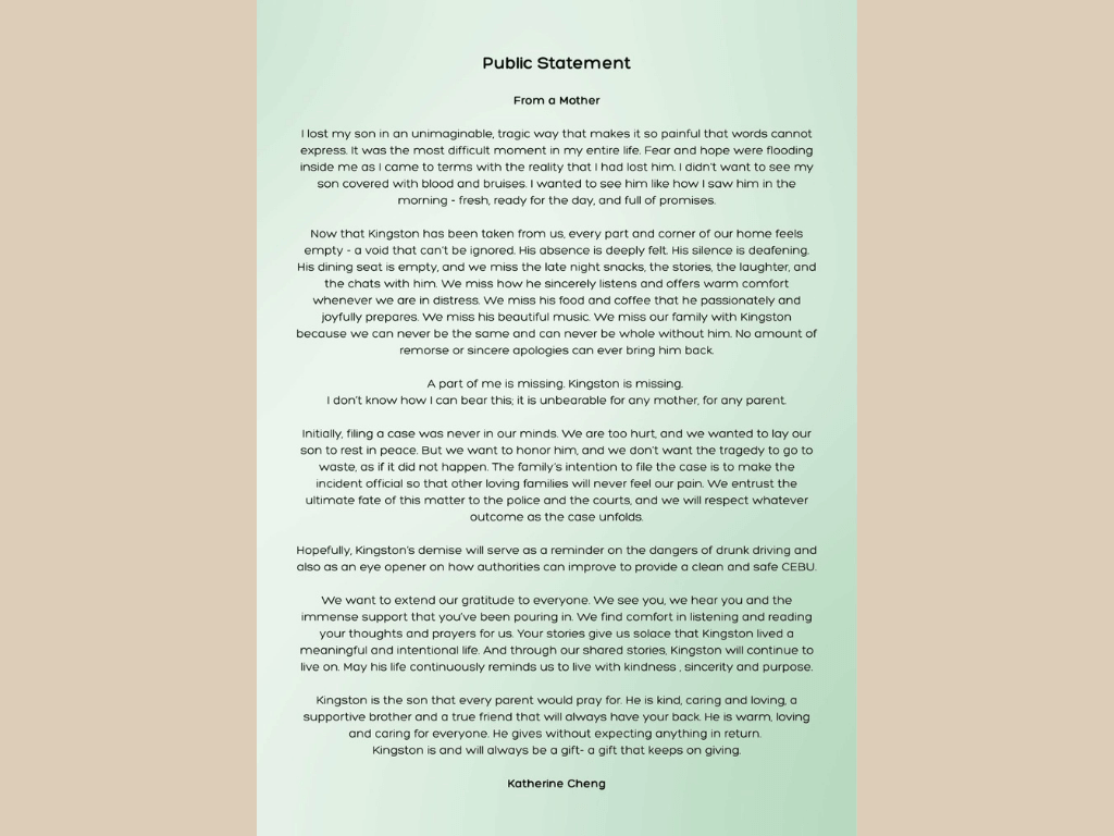 &nbsp;Katherine Cheng's message&nbsp;