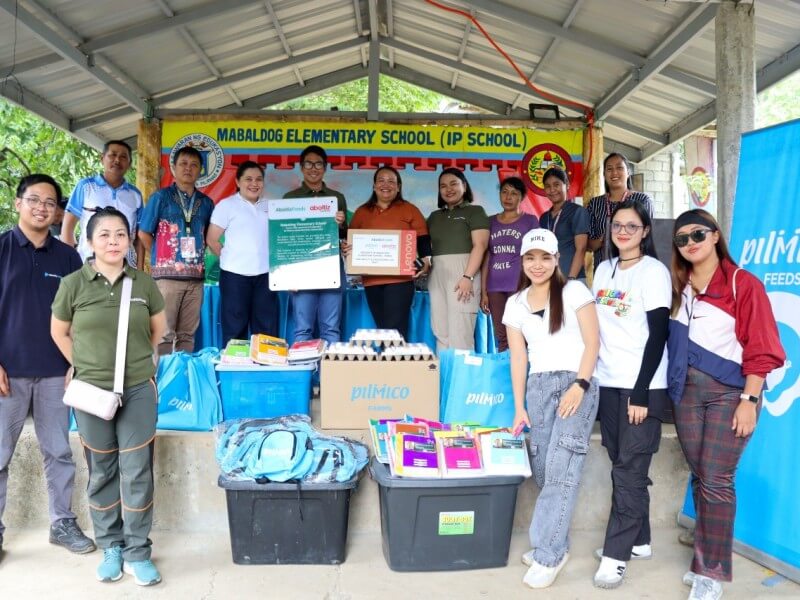 A new light of opportunity. Representatives from Aboitiz Foods, Aboitiz Foundation, Aboitiz Power, and the Department of Education officially turned over a solar power system, internet connectivity, a laptop, and school supplies to Mabaldog Elementary School under the AuroraPH project. | Contributed photo&nbsp; (Click to view full image)