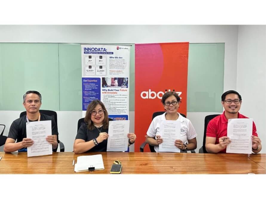 Aboitiz Foundation, together with implementing partner Connected Women, is teaming up with Innodata to unlock employment opportunities for qualified Elevate AIDA graduates. | Contributed photo
