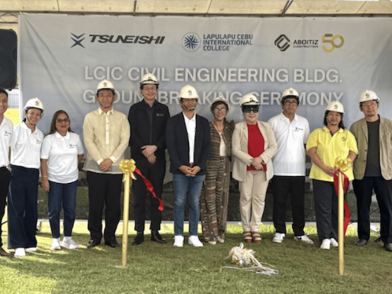 Aboitiz Construction, in partnership with Tsuneishi Holdings (Cebu) Inc. and Lapu-Lapu Cebu International College, has broken ground for a 16-month Civil Engineering Building project in Bankal, Lapu-Lapu City that will strengthen educational infrastructure, generate local jobs, and train future engineers for careers in civil engineering and shipbuilding./Photo from Aboitiz Construction 