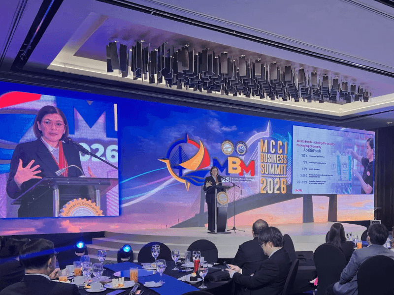 Aboitiz Equity Ventures (AEV) first vice president and chief reputation and sustainability officer Ginggay Hontiveros-Malvar shared how circularity can help businesses create long-term value, strengthen resilience and build better connections across industries at the MCCI Business Summit 2026 in Cebu | Contributed photo