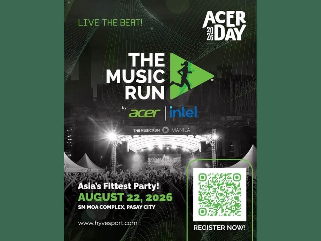 Acer is turning the SM MOA Complex into the ultimate music-powered running experience with the Music Run on Aug. 22, 2026. | Contributed photo