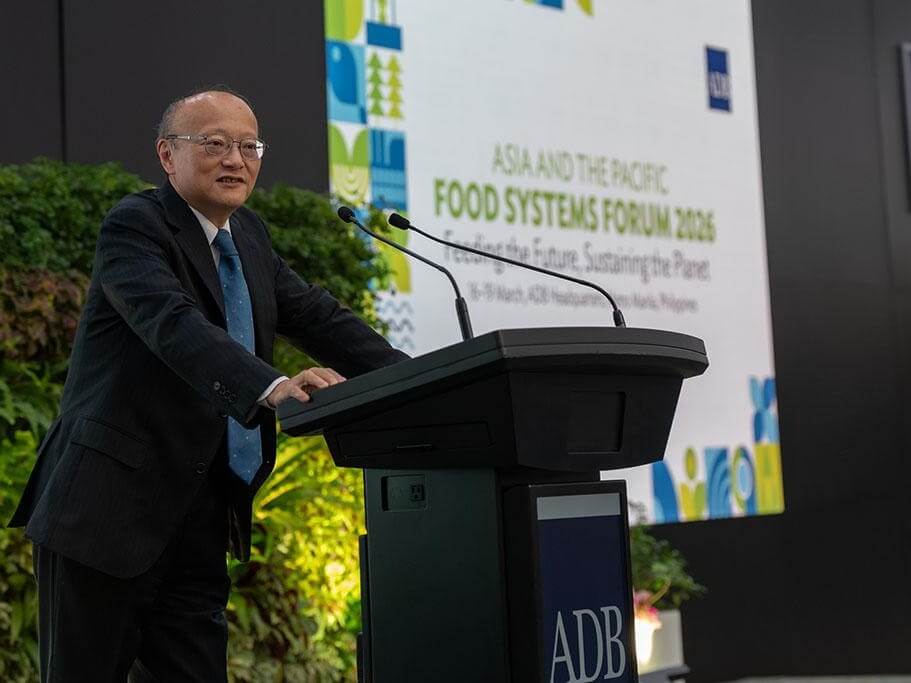 ADB President Masato Kanda at the Asia and the Pacific Food Systems Forum 2026. | ​Photo from ADB