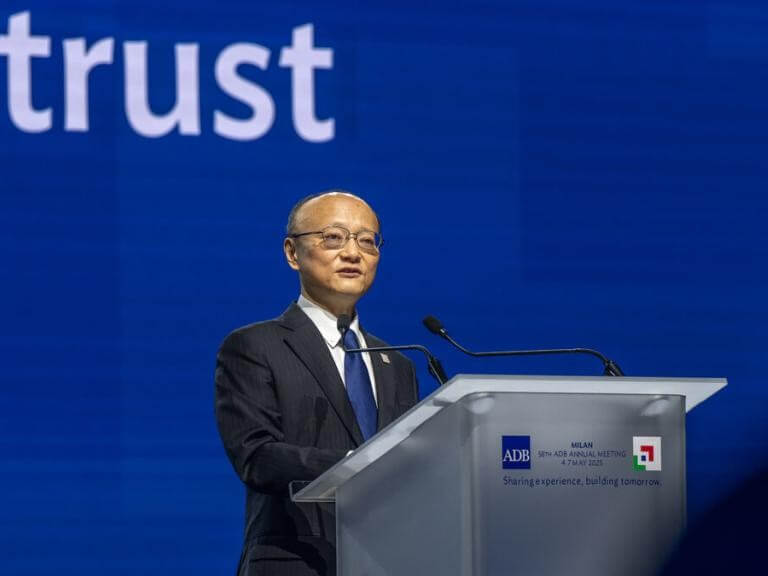 ADB President Masato Kanda underscores the need for continuity in leadership as the region faces &ldquo;multiple, compounding shocks.&rdquo;| Photo from ADB&nbsp;