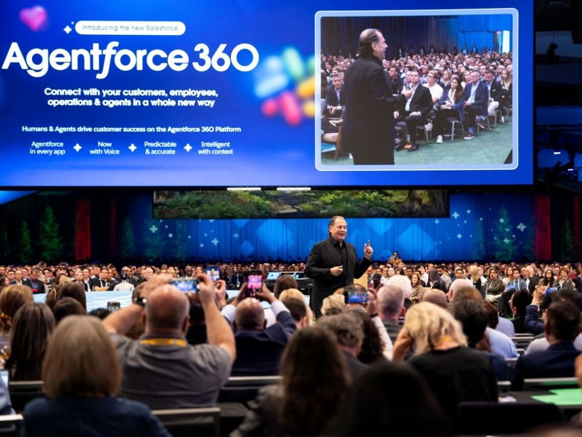 Marc Benioff at Dreamforce 2025 during the launch of Agentforce 360, Salesforce introduces the world&rsquo;s first platform designed to connect humans and AI agents in one trusted system&mdash;empowering every employee to achieve more, every customer-facing moment to deliver more, and every company to operate with unprecedented intelligence and speed. | Contributed photo