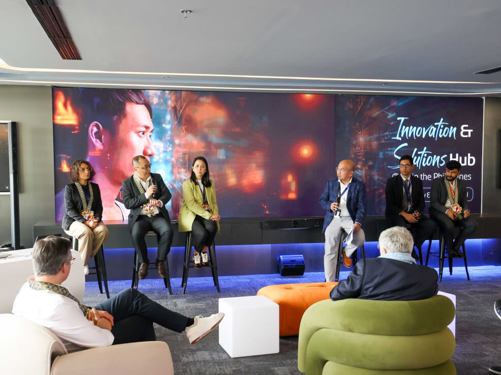 Capping off the inauguration of Teleperformance’s Innovation & Solutions hub was a high-level panel discussion on the potential of EI and AI in the Philippines' customer experience industry. Sitting in the panel were, from left, Frost & Sullivan industry principal Sherrel Roche, Call Center of the Philippines operations director Jay Santisteban, Analytics and Artificial Intelligence of the Philippines president Michelle Alarcon, TP North America chief transformation officer Jojo Pacis, TP Philippines SVP of transformation and process excellence Amit Kale, and Everest Group practice director Raghav Agarwal.