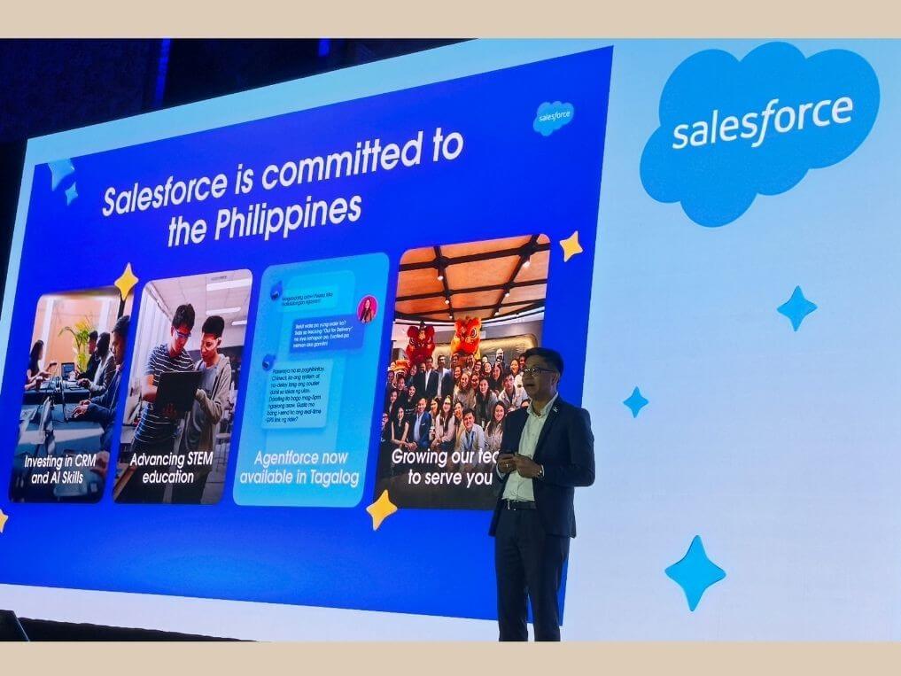 Abraham Cuevas, country general manager of Salesforce Philippines, said during the Agentforce World Tour Manila that Salesforce&rsquo;s commitment to the Philippines is not just about business, it's about empowerment. | Photo by Vanessa Hidalgo