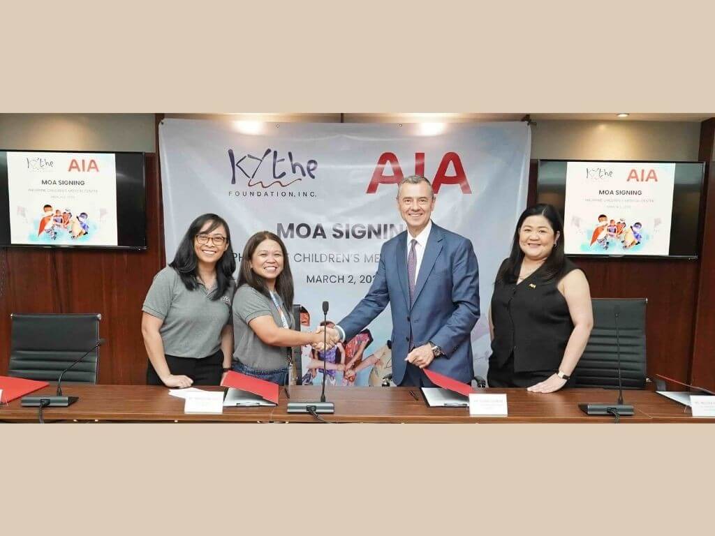 AIA Philippines and BPI AIA donate to Kythe Foundation to expand care for children with cancer. | Contributed photo