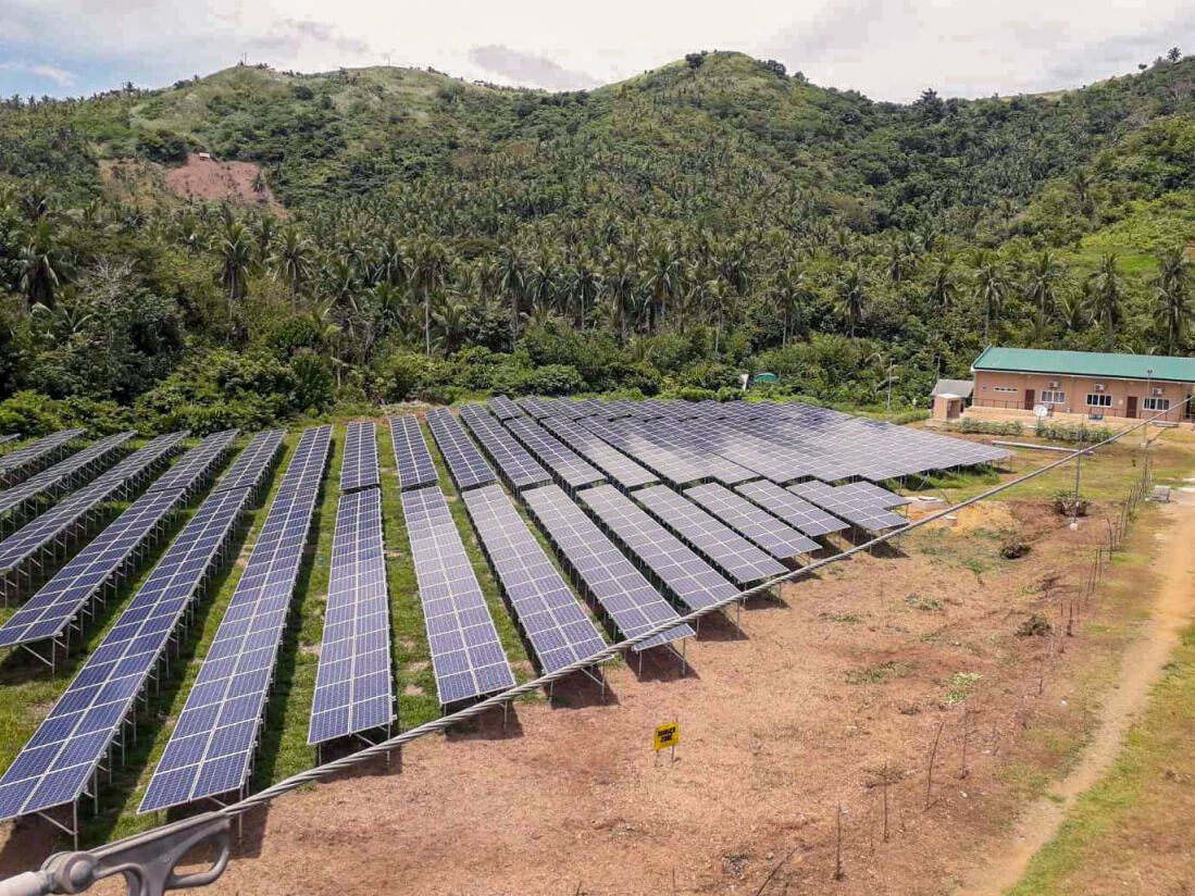 FP Island solar power facility on Quinalasag Island/ Contributed photo