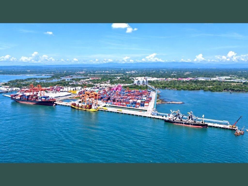 The Davao International Container Terminal serves as a key maritime gateway for Mindanao&rsquo;s agricultural and industrial trade. Located just 300 meters from the port, Anflo Industrial Estate (visible in the upper right of the photo) and nearby Philcement&rsquo;s manufacturing facility complete a strategic growth corridor that integrates port connectivity, industrial development, and manufacturing to strengthen Panabo City&rsquo;s position as a gateway to domestic and global markets. | Contributed photo