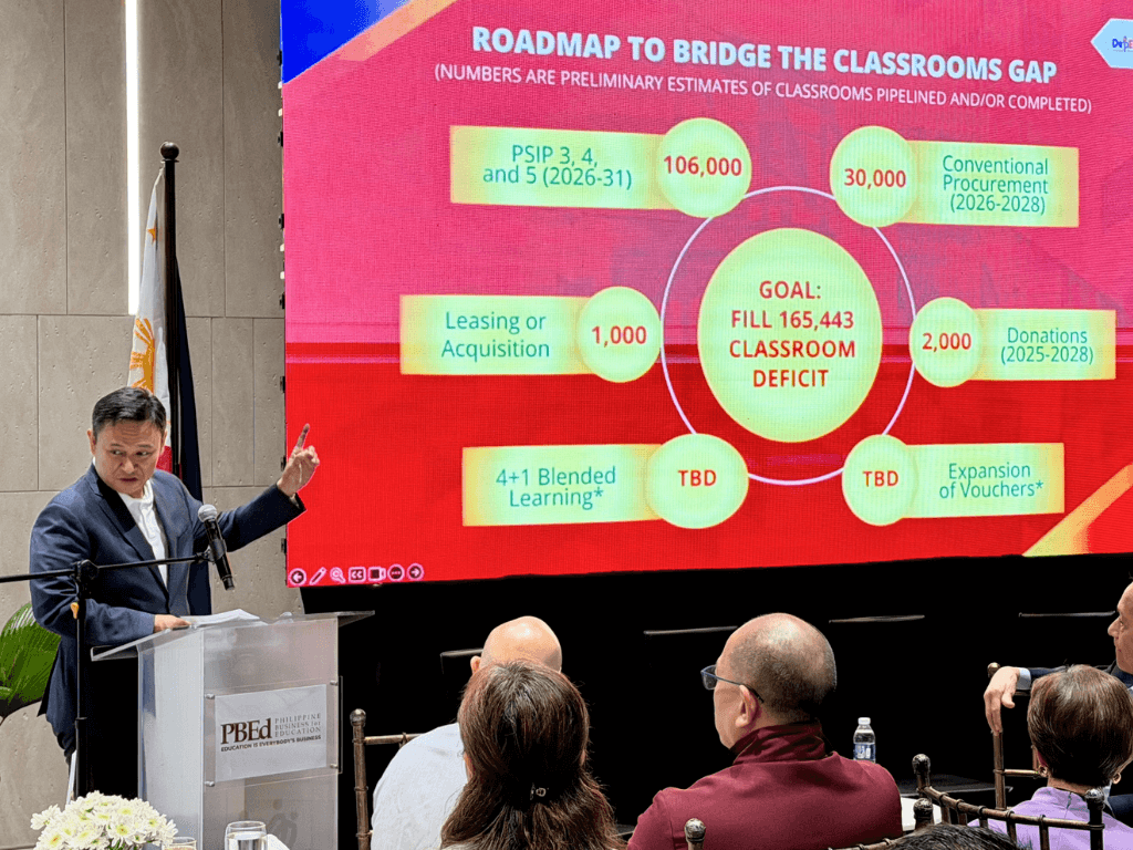 The Education chief pointed out that many of the country's classrooms date back to the first Marcos administration 50 years ago and are in dire need of replacement./Photo by Daxim Lucas