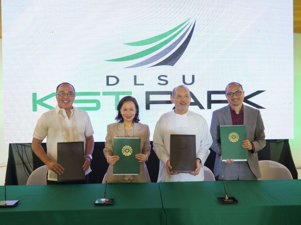 Representatives from DMCI Technical Training Center, De La Salle University, and AstraZeneca Philippines come together at the DLSU KIST Park Open House, reflecting a shared commitment to strengthening collaboration between industry, academe, and innovation partners to help drive future-ready solutions and sustainable development in the Philippines. | Contributed photo