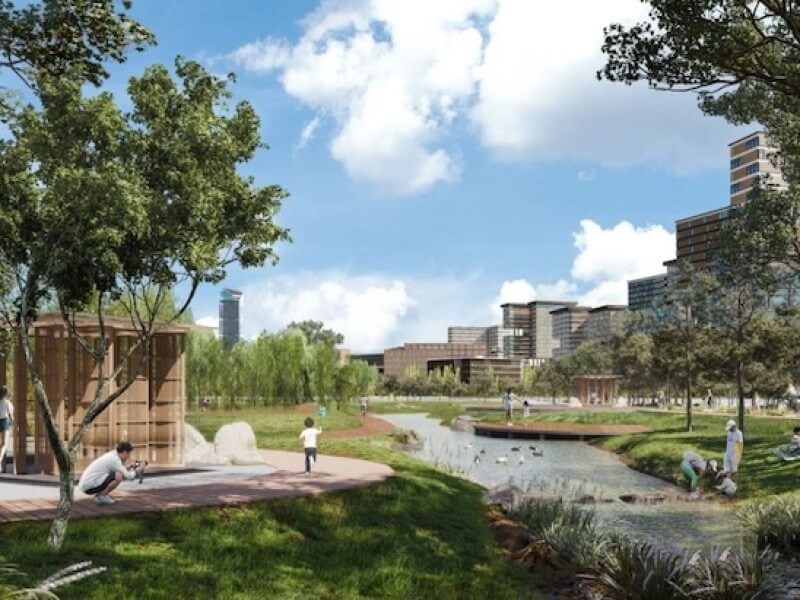 A rendering of Riverpark, GT Capital’s 600-hectare township in General Trias, Cavite, where Ateneo de Manila University will build its first Cavite campus. 