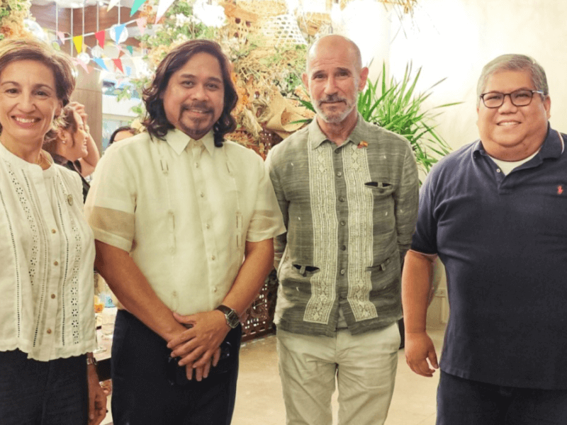 La Cámara executive director Ascension Lillo-Martin, APECO president and CEO Atty. Gil G. Taway IV, Spanish Ambassador to the Philippines Miguel Utray Delgado, and Department of Education Director Lucio Jesus S. Abalos during the celebration of the 23rd Philippine-Spanish Friendship Day in Baler, Aurora on July 7, 2025./ ​Photo from APECO