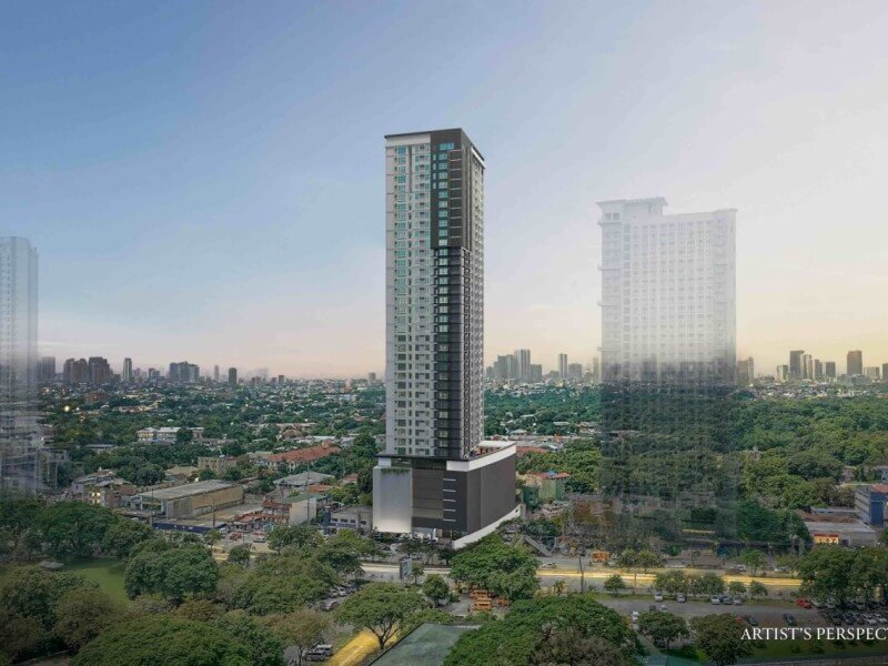 Perspective view of The Heights Katipunan, Avida Land&rsquo;s newly launched high-rise residential project along the Katipunan corridor in Quezon City./Photo from Avida&nbsp;