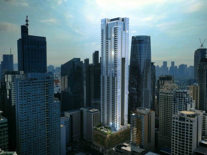 Artist&rsquo;s perspective of the 65-story Laurean Residences, a high-rise luxury tower by Ayala Land Premier in Makati CBD, with an estimated P28 billion sales value and about P10.4 billion in pre-sales prior to its pause./Image from Ayala Land&nbsp;
