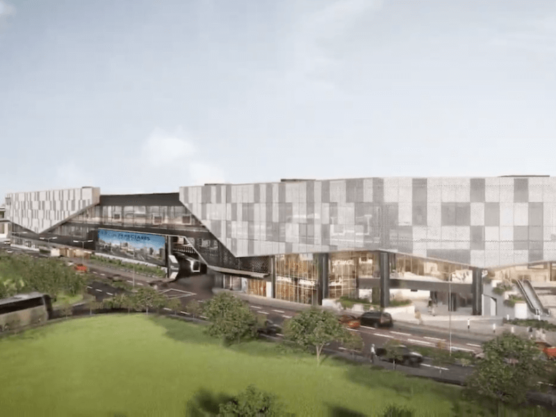 Artist’s rendering of the Taguig City Integrated Terminal Exchange, a future-ready transport hub set to serve 160,000 passengers daily by 2028./Image screenshot from Ayala Land presentation 