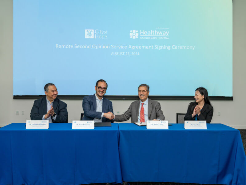City of Hope partners with Healthway Cancer Care Hospital to provide second opinions for cancer patients in Southeast Asia.- ​Photo from AC Health 