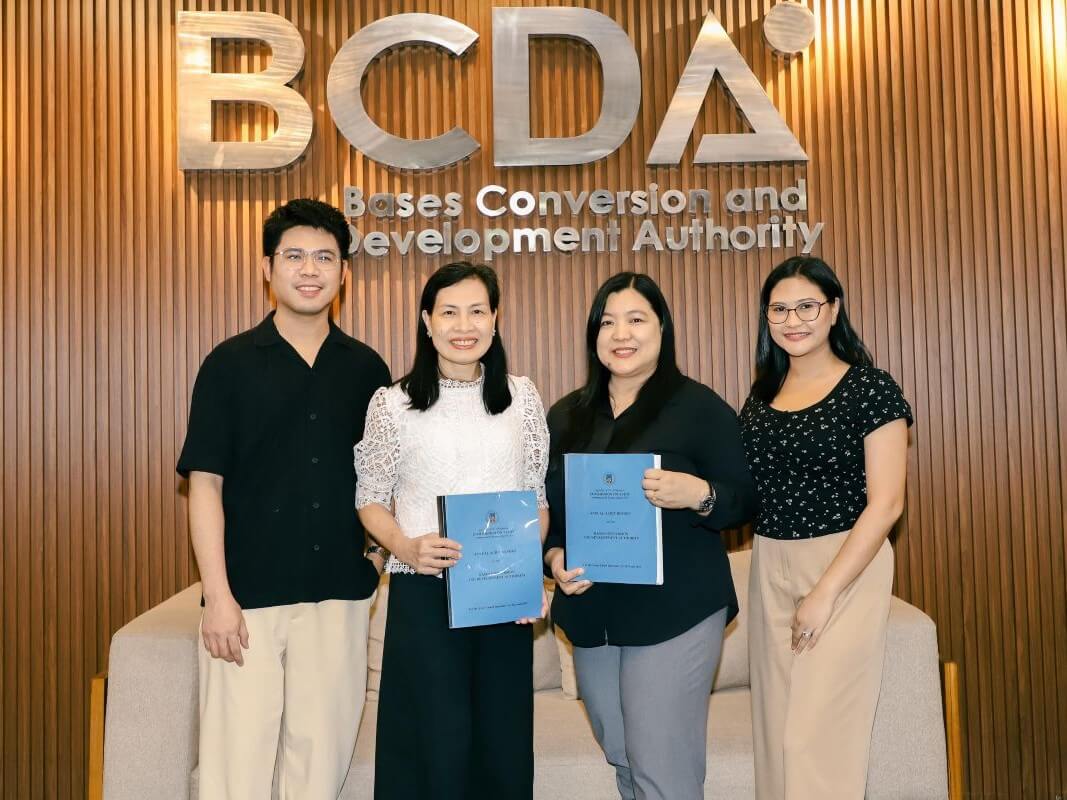 Bases Conversion and Development Authority SVP for investment and financial management Hedda Y. Rulona (second from left) with Commission on Audit officer-in-charge- supervising auditor Cherry D. Collado-Tabag (third from left), and state auditors John Paul Valdez (leftmost) and Ermalyn Perez (rightmost)./Photo from BCDA