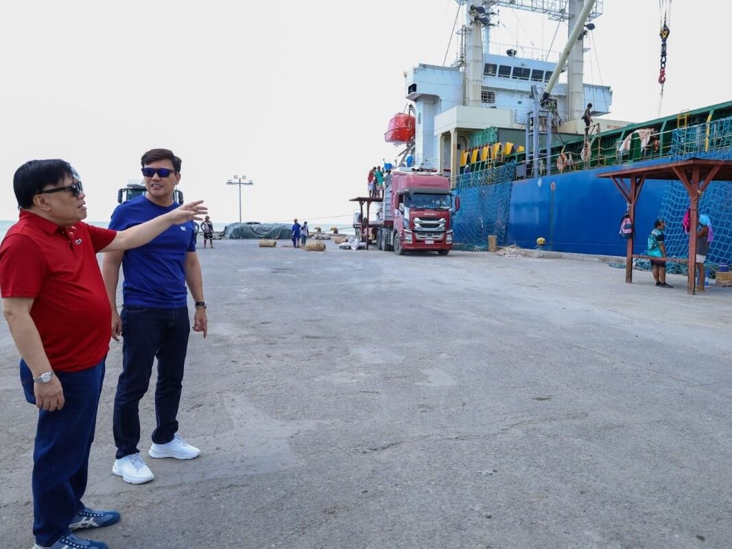BCDA President and CEO Joshua M. Bingcang (right) and PPMC PCEO and OIC chair of the Board Felix S. Racadio (left) during the inspection of the Poro Point Seaport in La Union. / Contributed photo