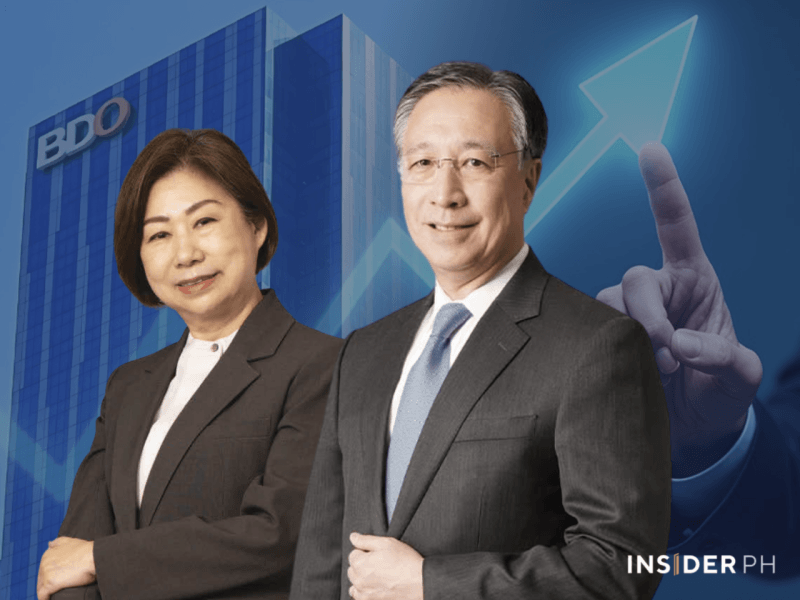 BDO Unibank chair Teresita Sy-Coson with BDO president and CEO Nestor Tan. 