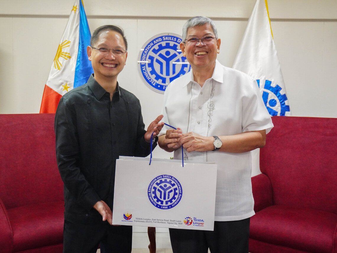 The launch of the e-learning modules was led by Tesda Director General Kiko Benitez and BDO Foundation president Mario Deriquito./ Photo courtesy of Tesda