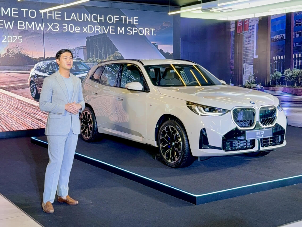 Jacob Ang of SMC Asia Car Distributors Corp. introduces the 2025 BMW X3 to the local market./Photo by Daxim L. Lucas
