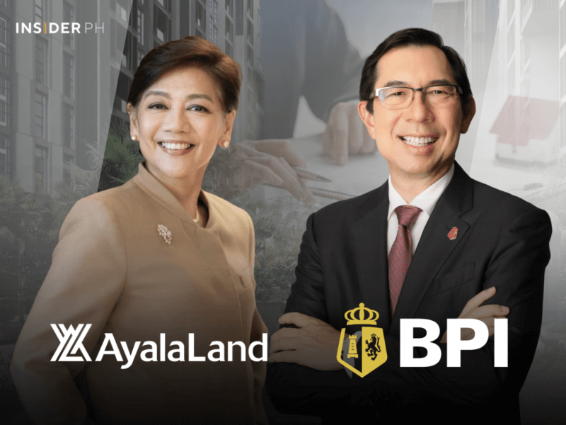 Anna Ma. Margarita B. Dy, Ayala Land president and CEO, with Jose Teodoro K. Limcaoco, BPI president and CEO.&nbsp;
