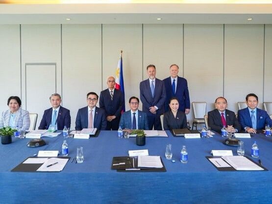 President Ferdinand R. Marcos Jr., Finance Secretary Frederick D. Go, Trade and Industry Secretary Cristina A. Roque, and other Philippine officials meet with executives of Canadian miner B2Gold Corp. on July 3. | Contributed photo