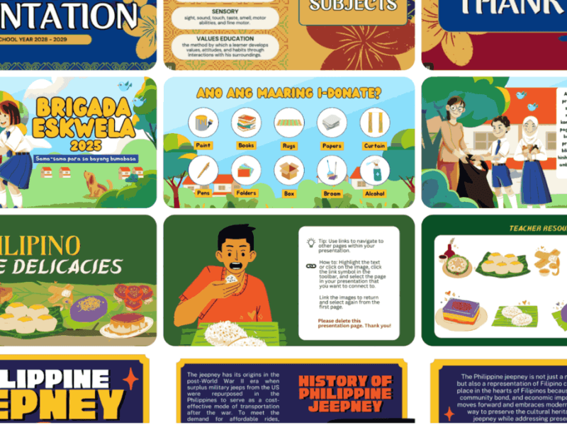 From Brigada Eskwela to the classroom, Lulu’s designs celebrate culture, connection, and community./ Contributed by Lu Creates – Canva  (Click to view full image)