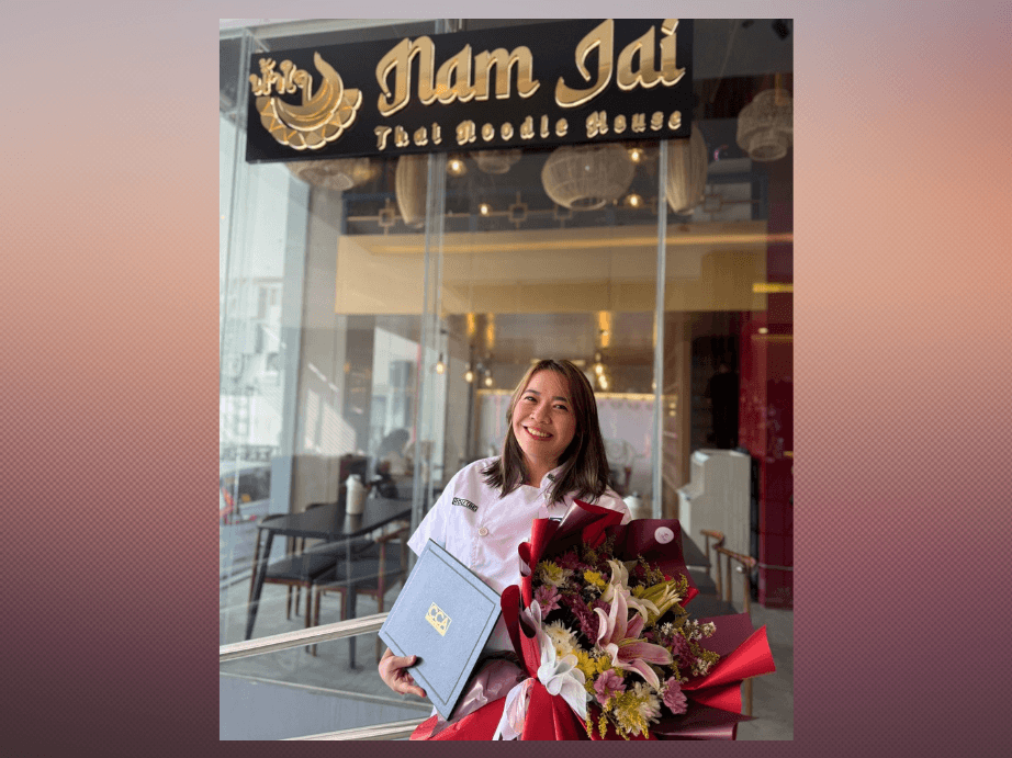 Entrepreneur and ProChef graduate Jeremaine Sze founded NamJai Thai Noodle House while completing her culinary training at CCA Manila. She credits the program with reinforcing the importance of teamwork and humility in a professional kitchen&mdash;lessons she has applied to food preparation, staff training and menu standardization in her own business. | Contributed photo