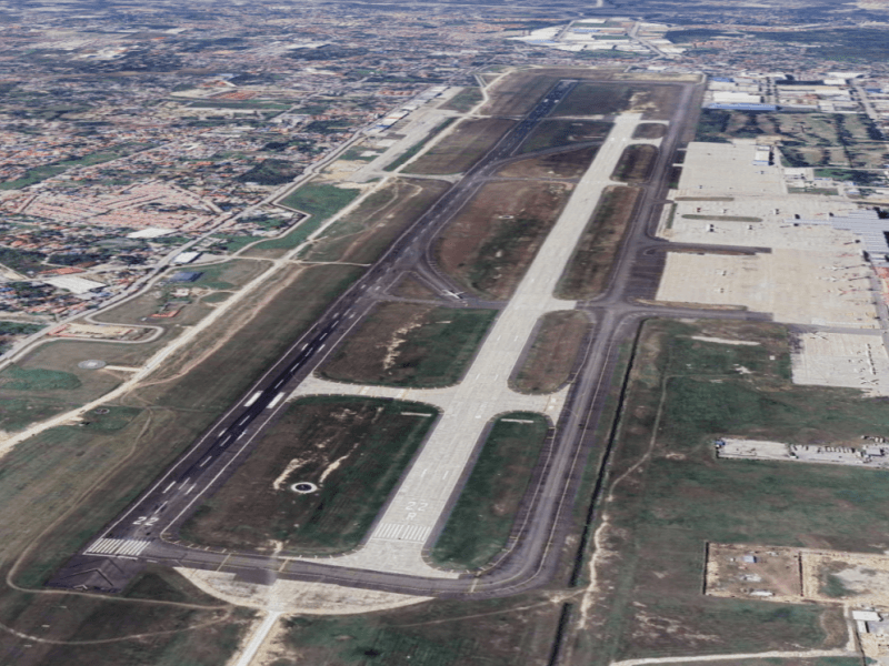 The Mactan Cebu Airport’s second runway, positioned closer to the MCIA terminal on the right, is seen here in its advanced stage of completion as of April 2024./Image from Google ​Earth 