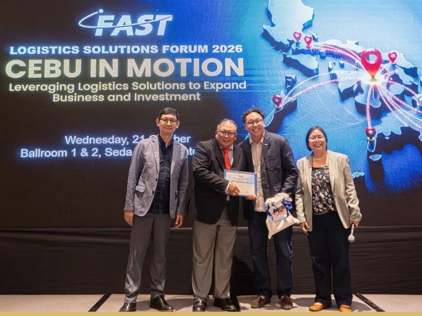 The FAST Logistics Solutions Forum 2026 brought together business leaders, government representatives, and industry stakeholders to discuss how logistics, investment, and supply chain connectivity can help Cebu businesses expand into markets beyond the Visayas. FAST. | Contributed photo