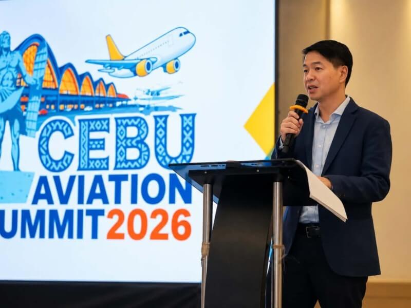 Vincent Charles Ong, Airworks Aviation Academy president, points out the opportunities available in the aviation industry during the Aviation Summit last Sept. 25.|&nbsp; Contributed photo