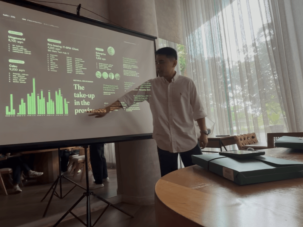Zeth Soria, CBRE director for office leasing, says Cebu performed better in the second quarter &nbsp;than the other provinces but &nbsp;it still took a hit with office demand went down from 11,000 sqm in the first quarter to 9,200 sqm in the second quarter. | Photo by Connie Fernandez-Brojan