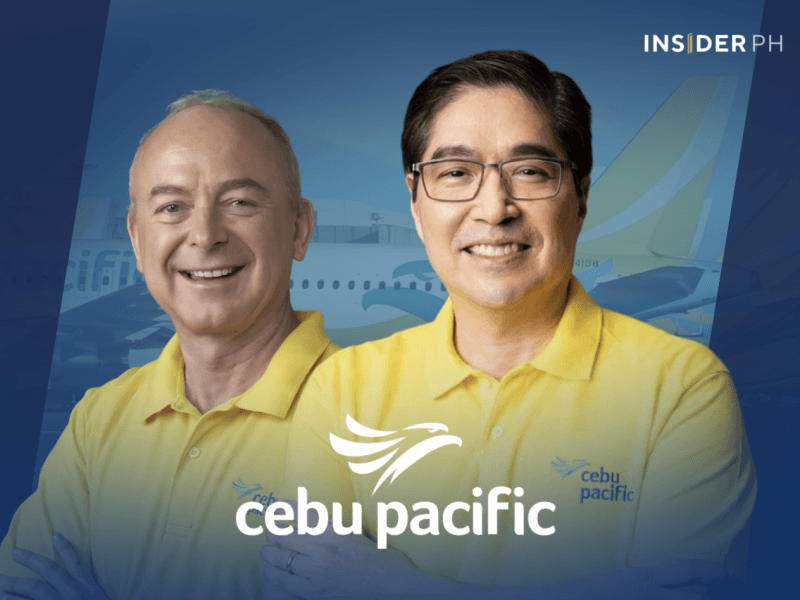 From left: Michael Szucs, Cebu Pacific CEO, with Cebu Pacific chair Lance Gokongwei.&nbsp;