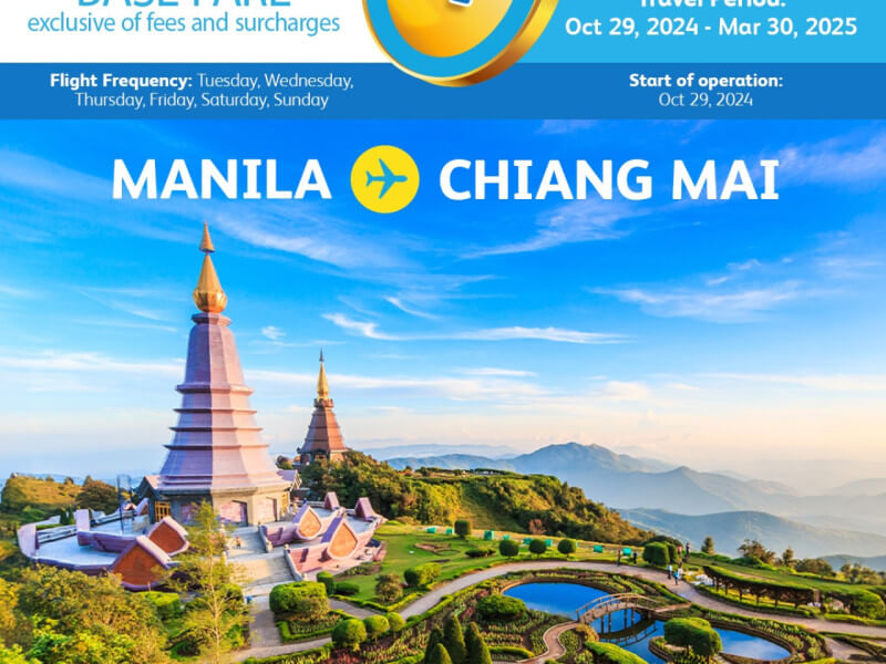Cebu Pacific rolls out special promo for its debut Chiang Mai trips. (Contributed) 