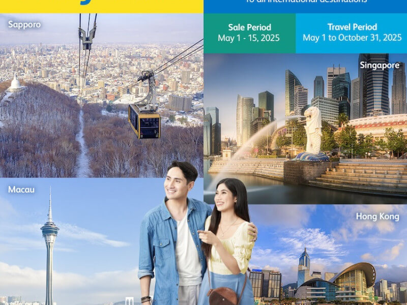 Cebu Pacific kicks off Labor Day with seat sales as low as P188 for local flights and P999 for international getaways.