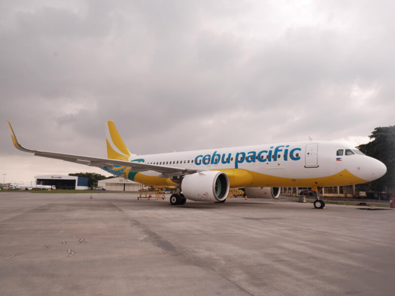 Cebu Pacific's A320neo: 15 percent  more fuel-efficient, quieter, and seats 180 passengers, reducing carbon emissions per flight.-Photo from Cebu ​Pacific 