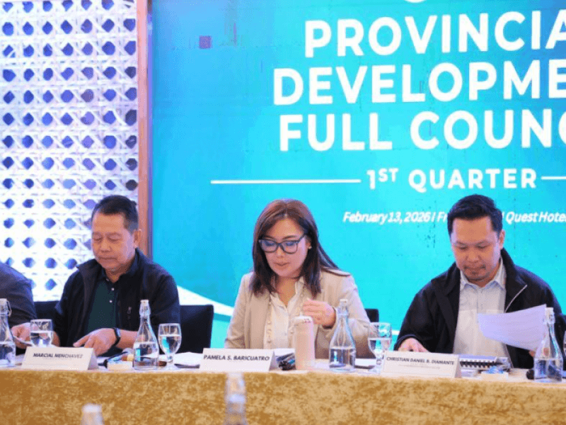 Cebu Gov. Pam Baricuatro presides over the Provincial Development Council, which she chairs, during the full council meeting on Feb. 13 where P107 billion in development projects were proposed for inclusion in the national budget. | Photo from the Provincial Government&nbsp; (Click to view full image)&nbsp;