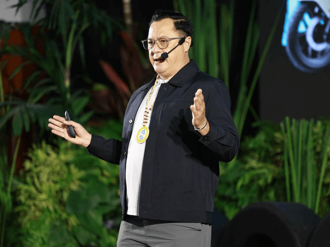 &nbsp;Sheldon Lee, co-founder of Singapore-based electric mobility company Kilats, sees Cebu&rsquo;s &nbsp;potential to become a manufacturing and export hub for electric motorcycles during the Cebu Economic Forum 4.0 on Sept. 9 organized by the provincial government. | Contributed photo