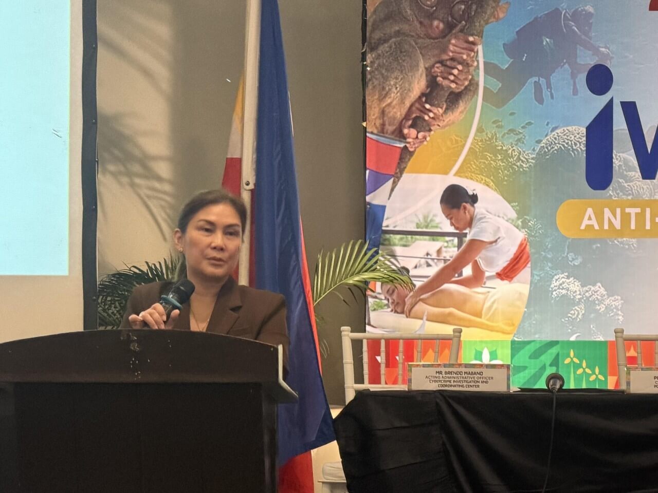 Lawyer Cenelyn Manguilimotan Dalnay, chair for the Tourism European Chamber of Commerce of the Philippines, cites the need for a law to combat online booking scam. Dalnay spoke during the launching of "Turista iWas Scam" program on March 24. | Photo by Connie Fernandez-Brojan&nbsp;