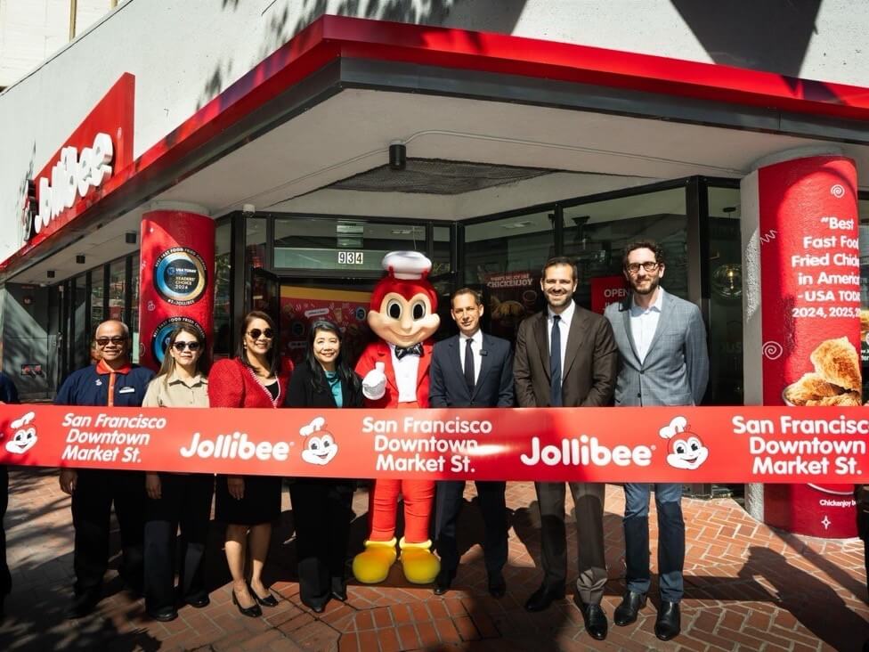 Jollibee opens its newest downtown San Francisco store. Joining the opening were San Francisco Mayor Daniel Lurie; California State Senator Scott Wiener; District 11; deputy consul general Maria Paz Cortes; San Francisco board of supervisors member Danny Sauter; Jollibee North America vice president for operations Mackey Dimaculangan; district operations coach, Jollibee North America Chell Puig; and Jollibee San Francisco Downtown restaurant general manager Buboy Alcantara. | Contributed photo