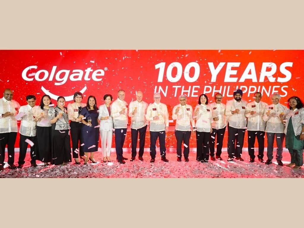 Colgate-Palmolive leadership team marking Colgate&rsquo;s centennial year through a celebratory toast. | Contributed photo
