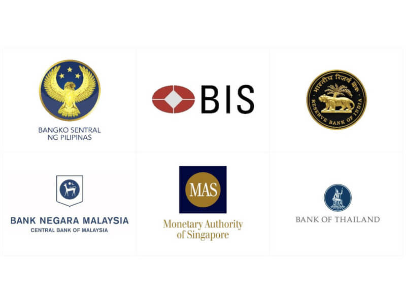Logos of the central banks and banking regulators participating in the Nexus program. 