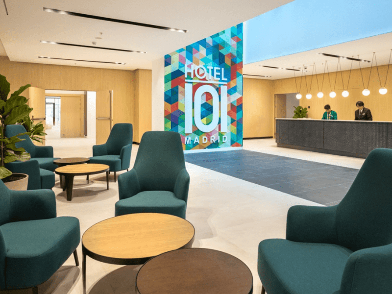 Hotel101 Madrid, DoubleDragon&rsquo;s first overseas property, now hosts Compose Coffee&rsquo;s &ldquo;Pour Over Coffee&rdquo; in all rooms, reflecting how Jollibee&rsquo;s beverage brand is tapping hospitality spaces to build steady, global demand. | Contributed photo