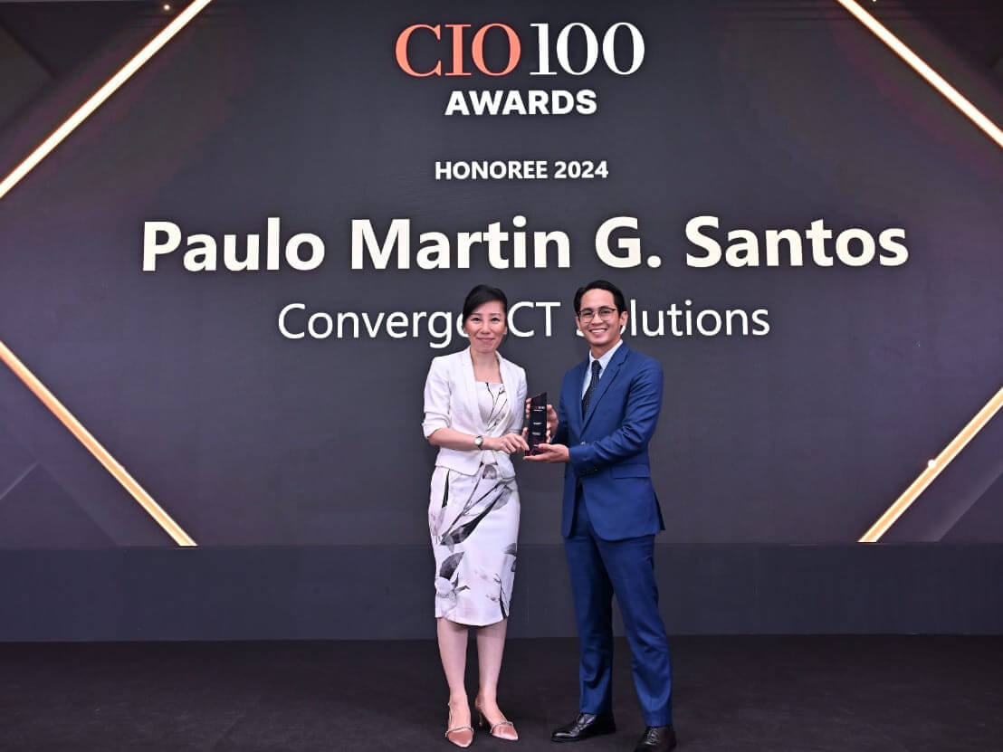 Paulo Martin Santos at the CIO100 ASEAN Awards 2024 held in Singapore, on Nov. 19, 2024/ Contributed photo